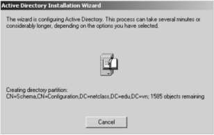 Hình 1 92 Quá trình cài đặt AD Sau khi quá trình cài đặt kết thúc hộp thoại 15