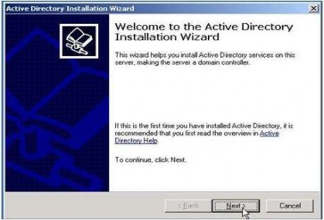 Hình 1 100 Hộp thoại Acive Directory Installation Wizard Nhấn Next để tiếp tục quá 7