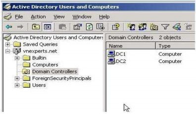 Hình 1 110 Hộp thoại Active Directory Users and Computers d Bảo trì AD Backup và Restore 1