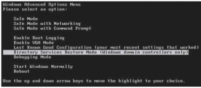 Hình 1 120 Hộp thoại chọn chế độ Directory Service Restore Mode Khi chọn khởi 11