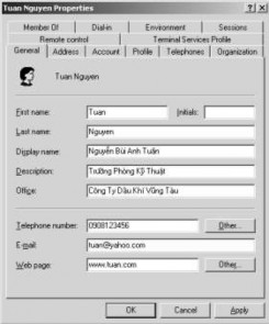 Hình 2 16 Tab General Tab Address cho phép khai báo chi tiết các thông tin liên quan 14