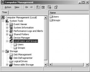 Hình 2 5 Tạo người dùng và nhóm cục bộ Cách khác để truy cập đến công cụ 3