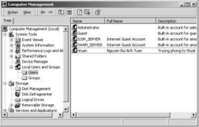Hình 2 9 Chọn tài khoản cục bộ Trong Tab General đánh dấu vào mục Account is 7