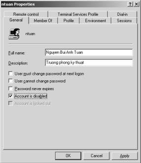 Hình 2 10 Tab General Đổi tên tài khoản Có thể đổi tên bất kỳ một tài 8