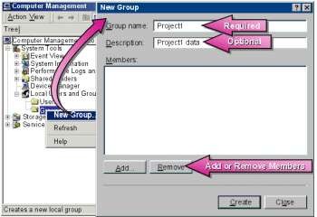 Hình 2 30 Hộp thoại tạo các local group Bảng dưới đây mô tả các tuỳ chọn 3
