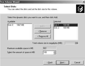 Hình 2 79 Hộp thoại Select Disk Tạo Volume Striped Tạo Volume Mirror Các bước tạo 3
