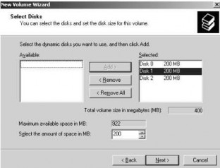 Hình 2 81 Hộp thoại Select Disk Tạo Volume Raid 5 2 3 2 Các hệ thống File của 5