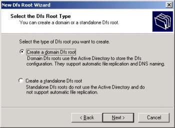 Hình 2 94 Tạo một DFS root Lúc tạo một DFS root chọn kiểu DFS root chỉ định 7