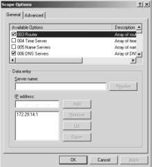 Phát Hình 3 39 Hộp thoại cấu hình các tuỳ chọn Trong cửa sổ DHCP mục tuỳ 13