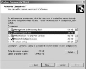 Hình 3 57 Thêm các dịch vụ mạng trong Windows Chọn Domain Name System DNS sau đó 2