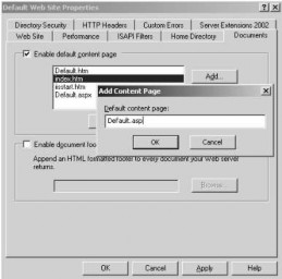 Hình 3 84 Chỉ định trang Web mặc định cho Web Site Directory Security Tab Đặt một 15
