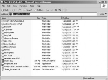 Hình 3 102 Sử dụng IE làm FTP Client Dùng Windows commander làm FTP Client để kết 5