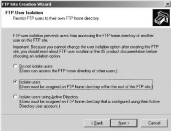 Hình 3 116 Tạo FTP sử dụng Isolate Users Sau đó ta chỉ định thư mục gốc của 8