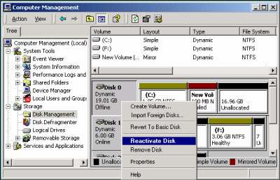 Hình 3 154 Phục hồi một Mirrored volume bị hỏng Để phục hồi một Mirrored 4