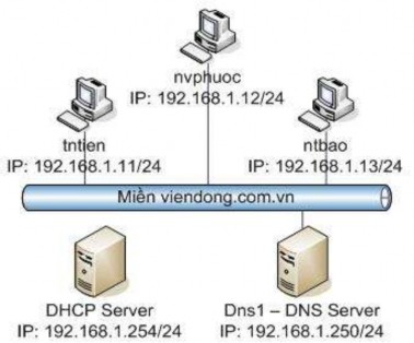 Bài 5 Giả sử đang có quản lý máy DNS cho miền viendong com vn Công ty có nhu cầu 7