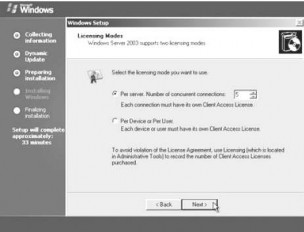 Hình 1 38 Chọn các chế độ giấy phép Tại hộp thoại Computer Name and 1