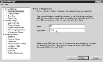 Hình 1 51 Nhập tên người dùng và tên tổ chức Chọn mục Time Zone chọn múi 14