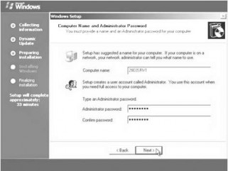 Hình 1 39 Nhập tên máy tính và mật khẩu quản trị Tại hộp thoại Date and Time 2