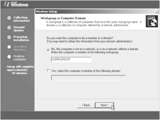 Hình 1 42 Chọn máy tính gia nhập vào nhóm hay miền Nhấn Next bắt đầu quá trình 5