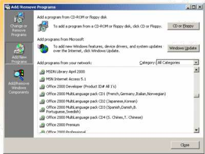 Hình 1 63 Hộp thoại Add Remove Programs Quản lý những ứng dụng dùng chương 3