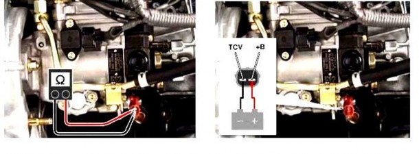 Hình 2 149 Kiểm tra TCV Kiểm tra cuộn dây của TCV bằng cách ngắt giắc nối và 2