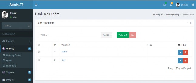 Hình 43 Giao diện trang quản trị 4