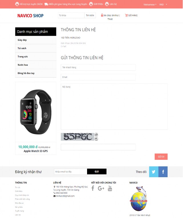 Hình 48 Giao diện trang thông tin liên hệ TỔNG KẾT KẾT QUẢ ĐẠT ĐƯỢC Do 5