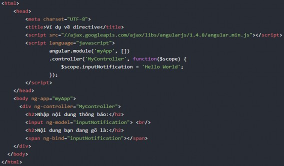 Hình 40 Ví dụ về directive Hình 41 Danh sách các directive cơ bảnHình 42 Ví dụ 5