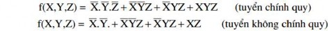 1 6 4 Tối thiểu hóa hàm logic a Biểu diễn hàm dạng tuyển chính quy Nguyên tắc 7