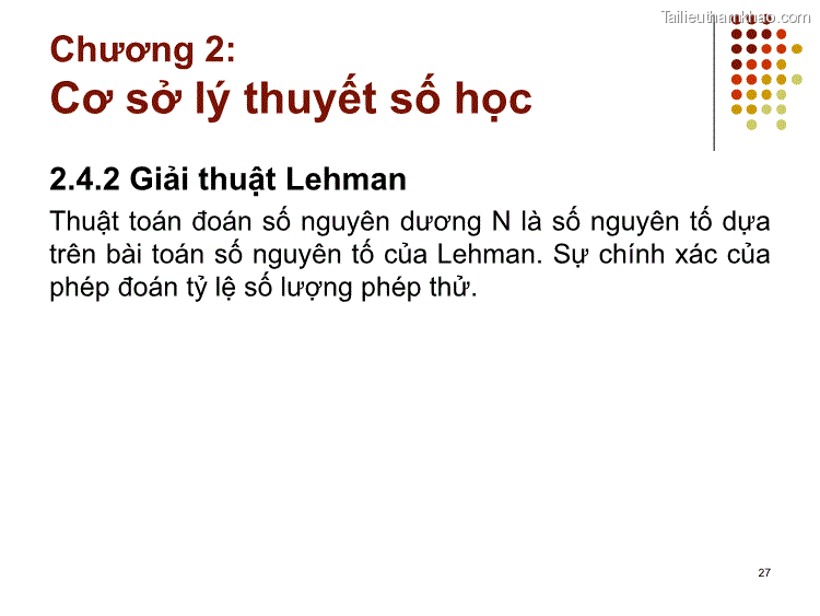 2 4 2 Giải Thuật Lehman Thuật Toán Đoán Số Nguyên Dương N Là Số