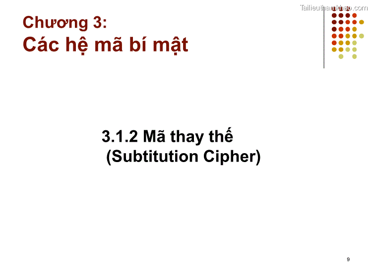 3 1 2 Mã Thay Thế Subtitution Cipher