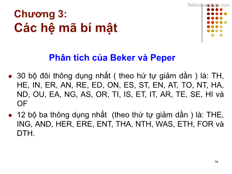 Phân Tích Của Beker Và Peper ⚫ 30 Bộ Đôi Thông Dụng Nhất Theo Hứ