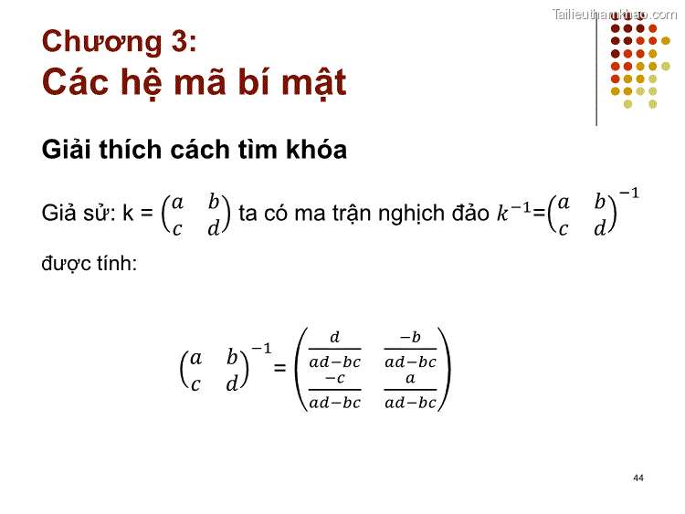Giải Thích Cách Tìm Khóa 𝑎 𝑐 𝑏 𝑑 Giả Sử K Được Tính Ta Có