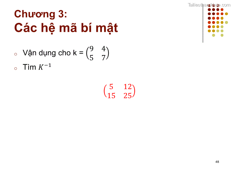 9 5 4 7 O Vận Dụng Cho K O Tìm 𝐾−1 5 15 12 25