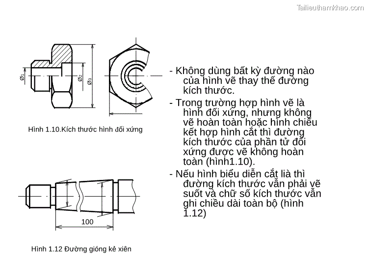 Ø1 Ø2 Ø3 Hình 1 10 Kích Thước Hình Đối Xứng 100 Hình 1 12 Đường
