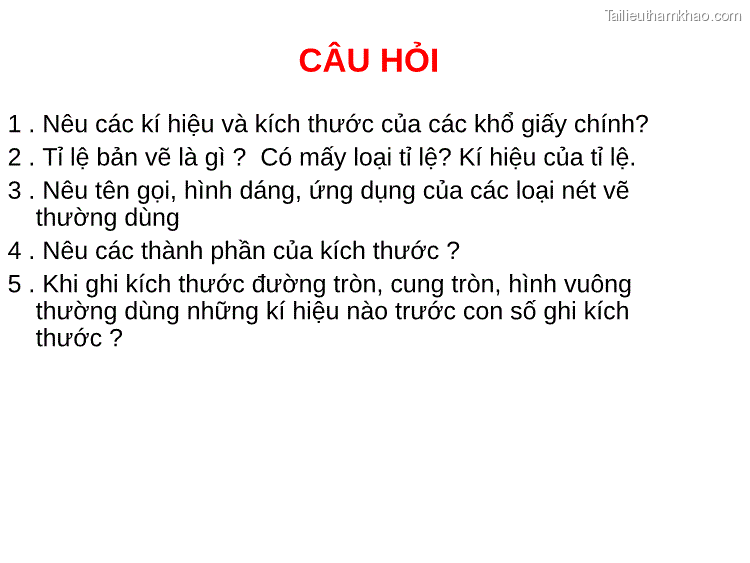 Câu Hỏi 1 Nêu Các Kí Hiệu Và Kích Thước Của Các Khổ Giấy Chính 2