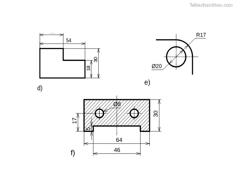 R17 Ø20 54 18 30 E 30 D Ø8 64 46 17 5 F