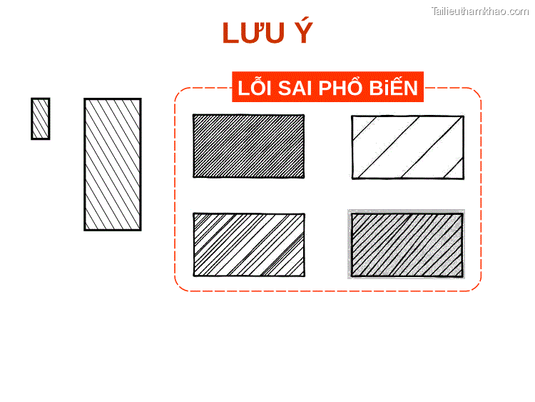 Không Nên Vẽ Đường Gạch Gạch Song Song Hoặc Vuông Góc Với Đường