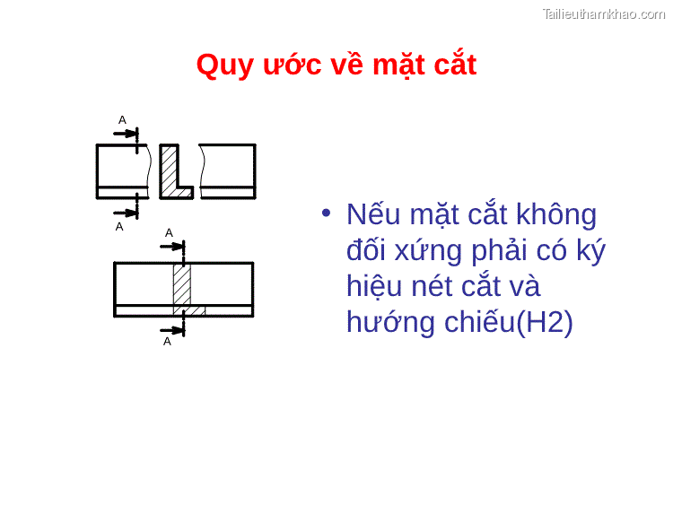 B A A A A B B A A B • Mặt Cắt Phải Vẽ Đúng Hướng Mũi Tên Chỉ