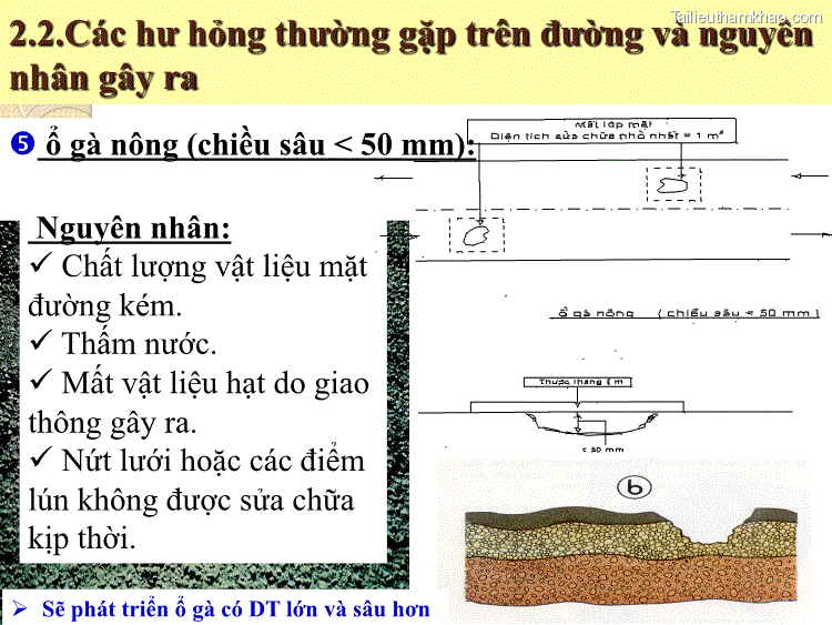 2 2 Các Hư Hỏng Thường Gặp Trên Đường Và Nguyên Nhân Gây Ra  Ổ