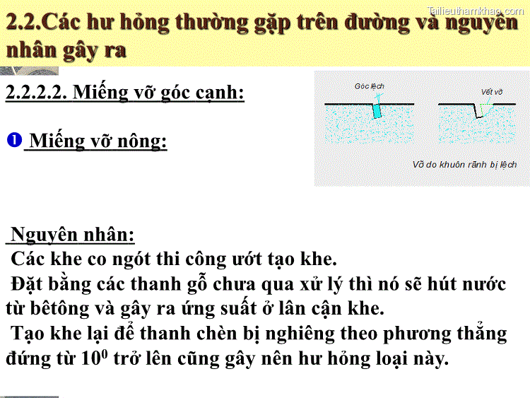 2 2 Các Hư Hỏng Thường Gặp Trên Đường Và Nguyên Nhân Gây Ra 2 2 2 2