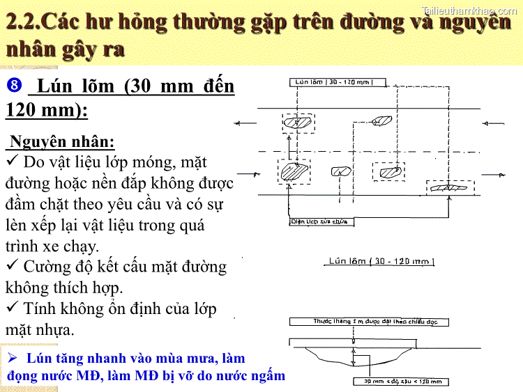 2 2 Các Hư Hỏng Thường Gặp Trên Đường Và Nguyên Nhân Gây Ra 