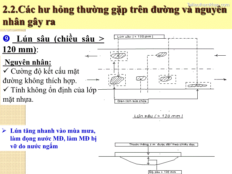 2 2 Các Hư Hỏng Thường Gặp Trên Đường Và Nguyên Nhân Gây Ra 