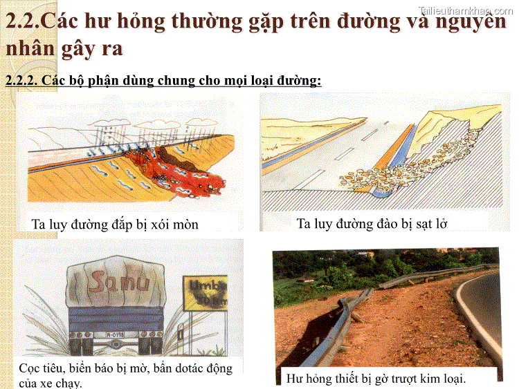2 2 Các Hư Hỏng Thường Gặp Trên Đường Và Nguyên Nhân Gây Ra 2 2 2
