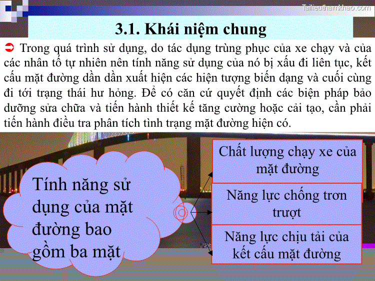 3 1 Khái Niệm Chung Chất Lượng Chạy Xe Của Mặt Đường Năng Lực