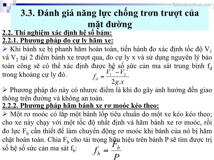 2 2 Thí Nghiệm Xác Định Hệ Số Bám 2 2 1 Phương Pháp Đo Cự Ly Hãm