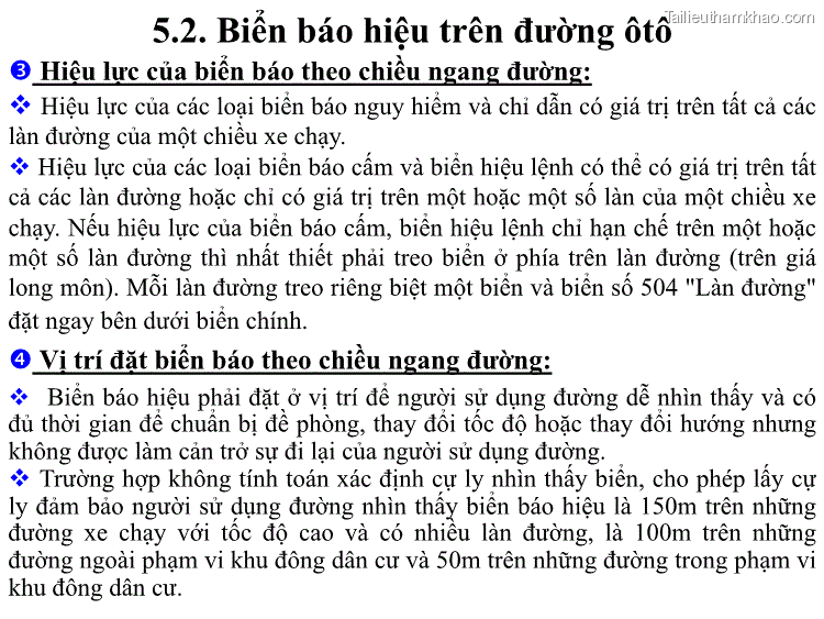  Hiệu Lực Của Biển Báo Theo Chiều Ngang Đường  Hiệu Lực