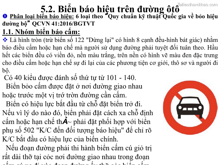  Phân Loại Biển Báo Hiệu 6 Loại Theo Quy Chuẩn Kỹ Thuật Quốc Gia