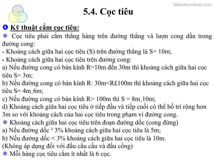  Kỹ Thuật Cắm Cọc Tiêu Cọc Tiêu Phải Cắm Thẳng Hàng Trên