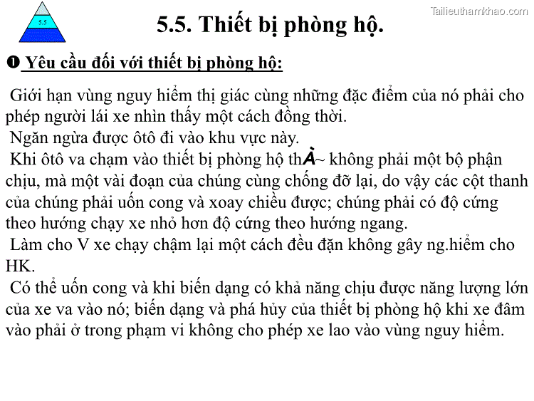  Yêu Cầu Đối Với Thiết Bị Phòng Hộ Giới Hạn Vùng Nguy Hiểm